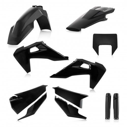 KIT PLÁSTICOS COMPLETO ACERBIS HUSQVARNA TE / FE 2020 - 2021 - PRETO
